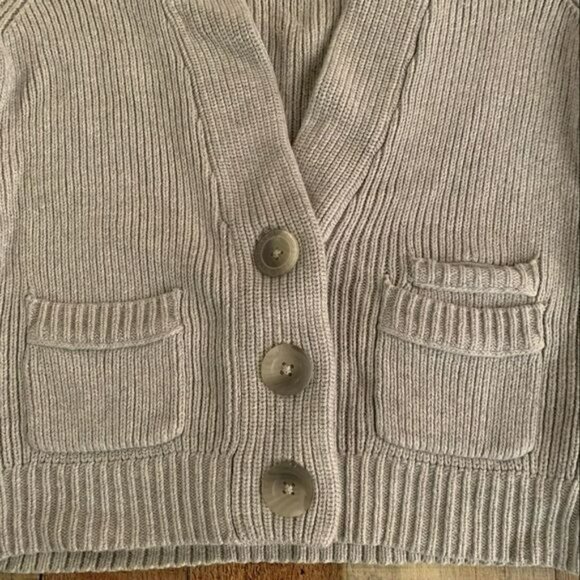 American eagle womens size small gray knit button cardigan with  front pockets - Picture 4 of 8
